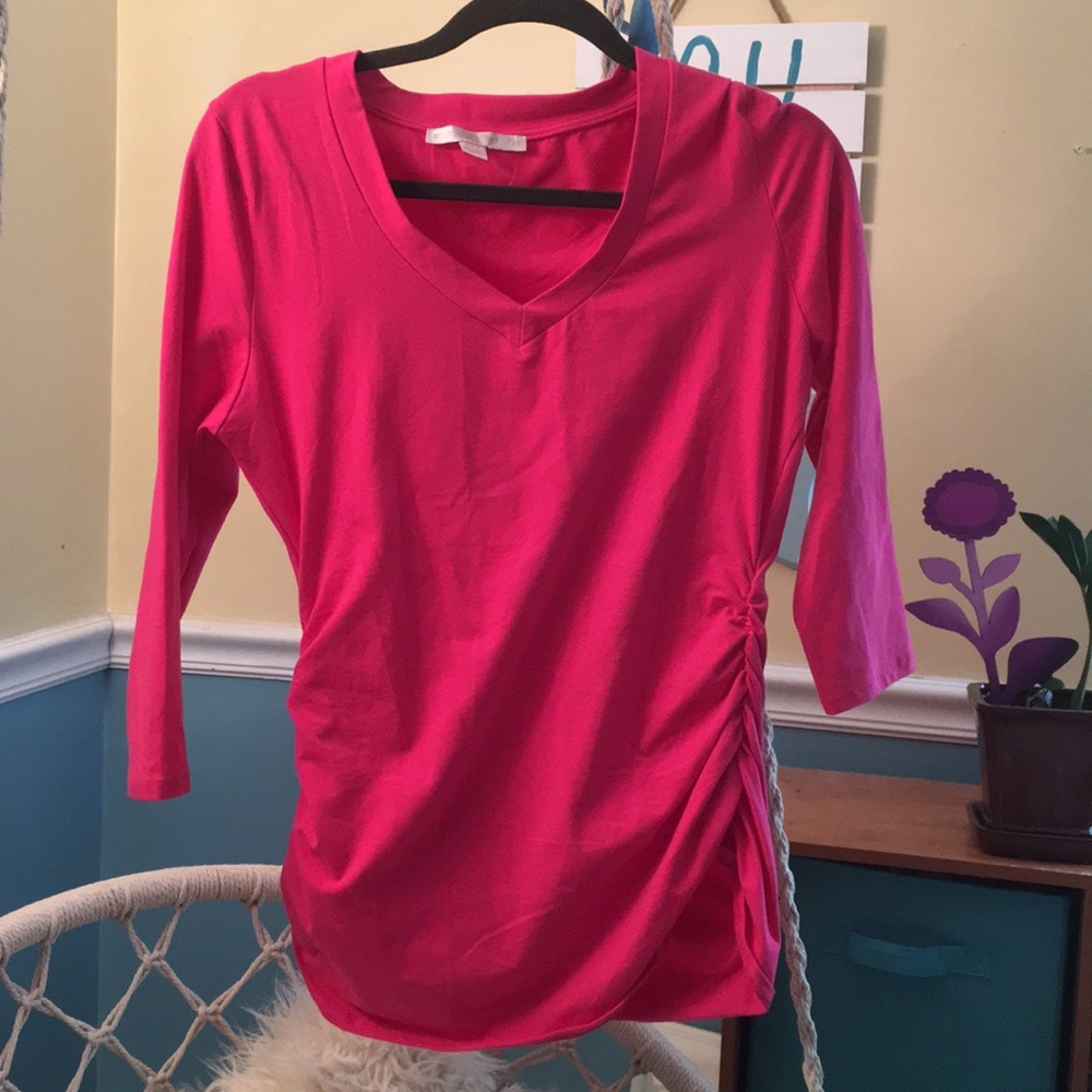 🌻Boston proper Hot pink shirt